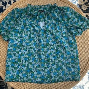 J. Crew floral blouse size small